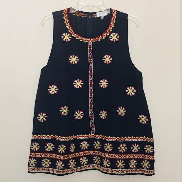 Anthropologie Tops - Anthropologie Harlyn embroideried swing top